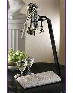 Photo of Rogar 0252 Estate Wine Opener Set - Antique Bronze with Desert Sand Granite Stand