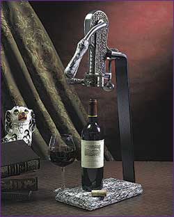 Photo of Rogar 0851 Champion Wine Opener Set - Antique Pewter with White Wave Granite Base