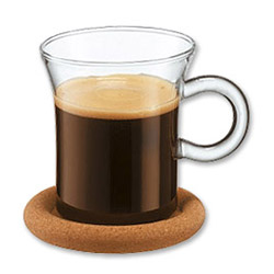 Photo of Bodum 10443-10 Shin Bistro Espresso Cup w/Cork Coaster (Set of 2)