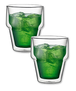 Photo of Bodum 10478-10 Rigi Stacking Double Wall Glass - Small - Set of 2