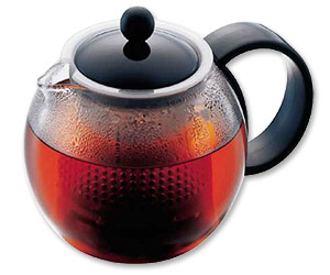 Photo of Bodum Assam Glass Tea Press with Black Accents