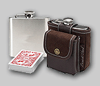 Picnic at Ascot Hip Flask & Playing Cards