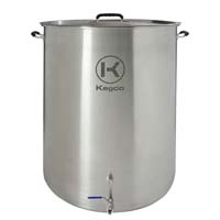 Brew Kettle - 50 Gallon - Thermometer & 3-Piece Ball Valve - Wayfair