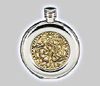 Round Pewter Celtic 4 oz Flask
