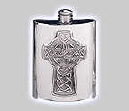 Pewter Celtic Isles Northumber Flask