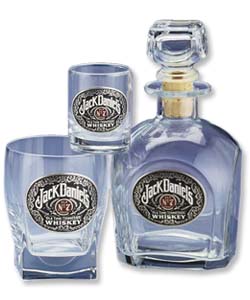 Photo of Jack Daniel's Decanter with Pewter Badge Glassware Set