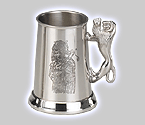 Scottish Piper Beer Tankard with Lion Handle