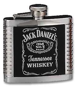 Photo of Jack Daniel's Stainless Steel Ribbed Cover Flask - 4 oz.