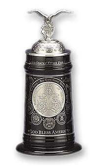 Photo of Fight For Freedom Beer Stein w/ Eagle & Star Lid