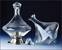 Photo of Orbital Wine Decanter with Silver Plated Base & Crystal Stopper