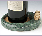 Sommelier's Green Marble Wine Bottle Coaster