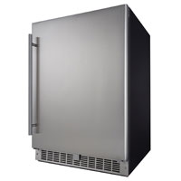 5.5 Cu. Ft. Built-In Refrigerator - Black Cabinet with Stainless Steel Door