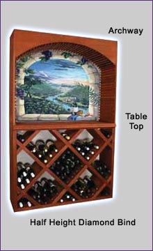 Photo of Designer Series Diamond Bin Archway Wine Rack