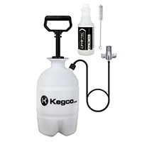 Deluxe Hand Pump Pressurized Keg Beer Kegerator Cleaning Kit w/ 32 oz. Cleaner Clear