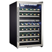 Danby Silhouette DWC283BLS 30-Bottle Dual Zone Wine Cooler - Stainless Steel Glass Door