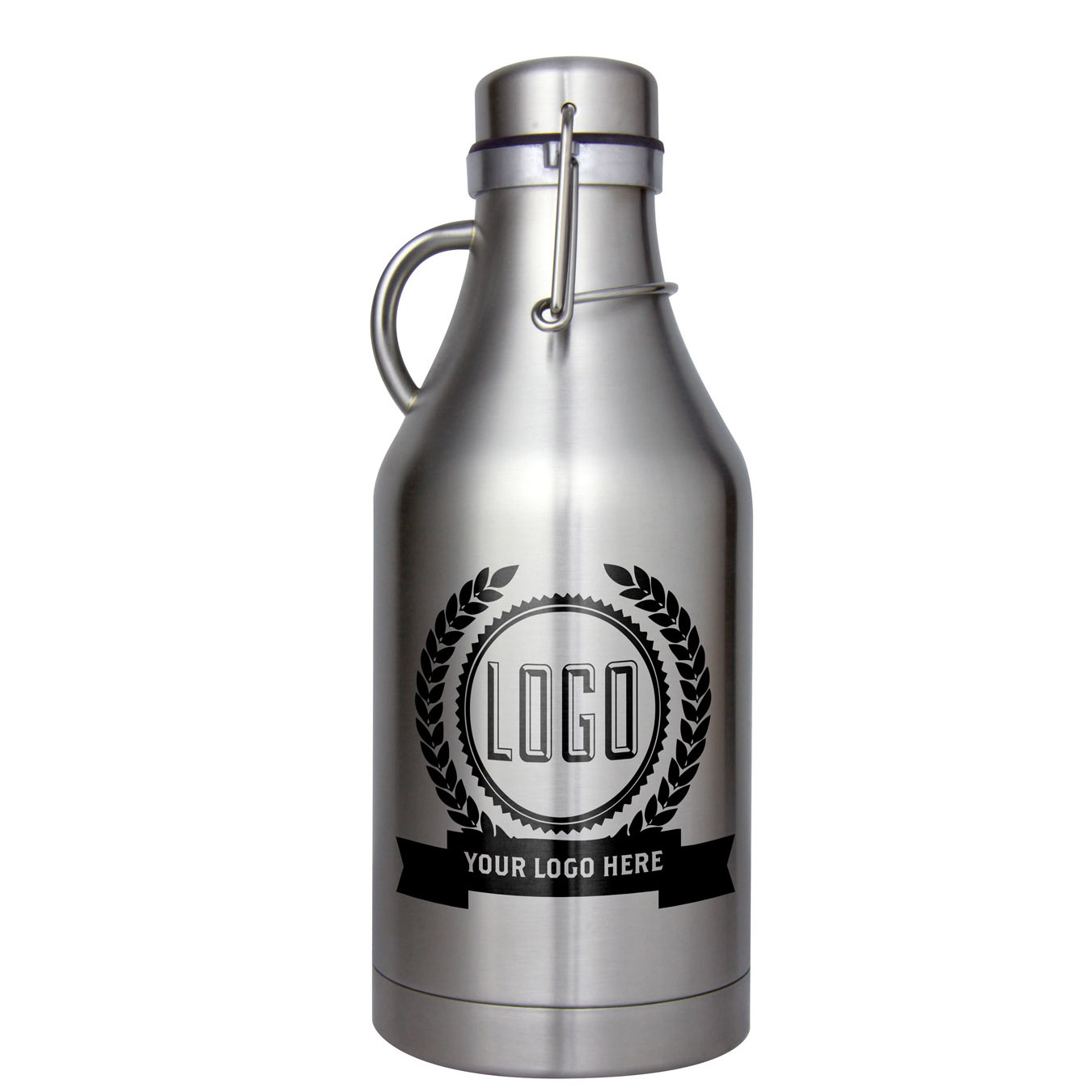 Kegco FD32SS Beer Growlers 32 oz Double Wall Stainless Steel 1 Liter