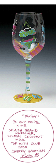 Photo of Lolita Love My Wine Glass - Bikini Stemware