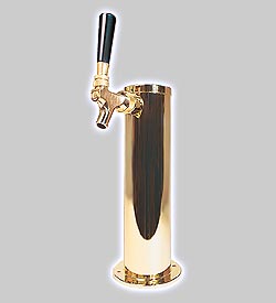 Photo of D4740BR Polished Brass 1-Faucet Draft Beer Tower - 2-1/2