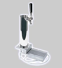 Photo of DS531CL Chrome ABS Plastic Single Faucet Clamp-On Draft Beer Tower