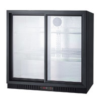 7.4 cf Commercial Beverage Cooler w/Sliding Glass Doors