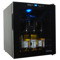 Vinotemp VT-188-BBW 160-Bottle Dual Zone Wine Refrigerator in Black
