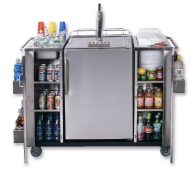 Photo of Summit CARTOSBC Stainless Steel Outdoor Serving Cart with Beer Dispenser