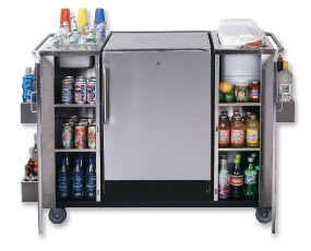 Photo of Summit CARTOSSPR7 Stainless Steel Outdoor Serving Cart with 5.5 Cu. Ft. All Refrigerator