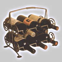 Photo of Cellar Master's 6 Bottle Wrought Iron Wine Rack