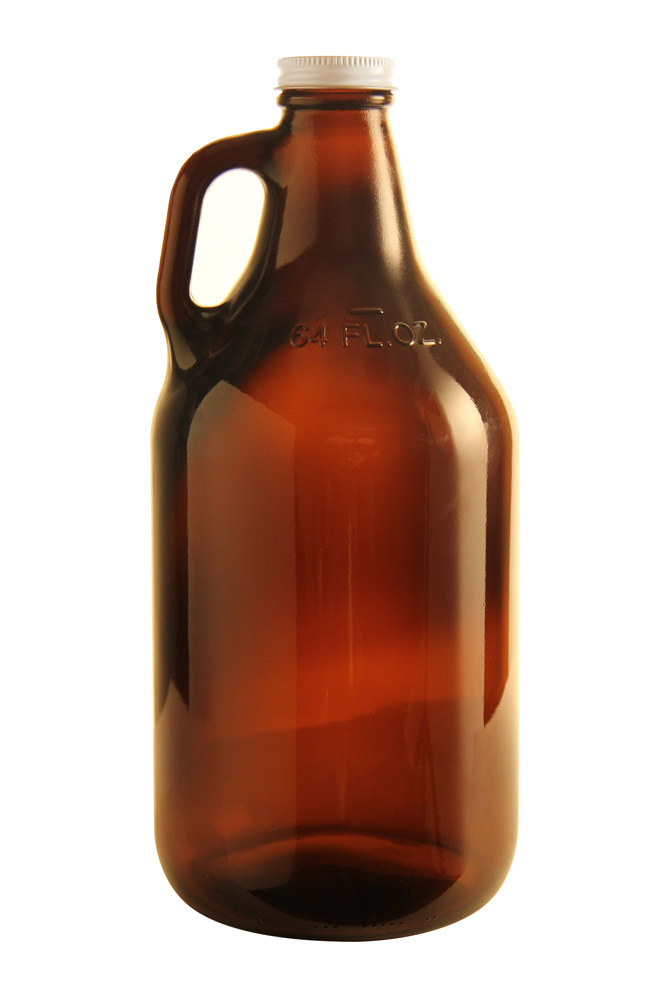 Kegco Beer Growlers 64 oz Amber Glass 2 Liter