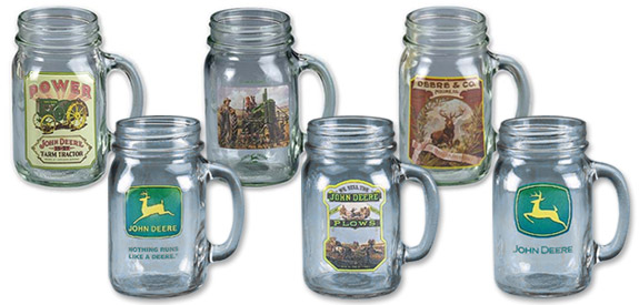 John Deere Drinking Jars