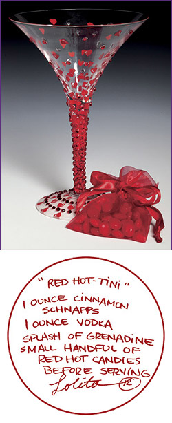 Photo of Lolita Love My Martini Glass - Red Hot-tini Martini Glass