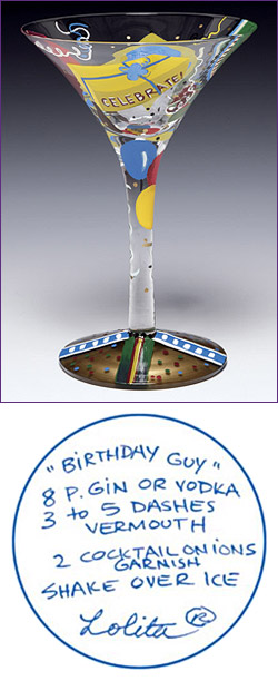 Photo of Lolita Love My Martini Glass - Birthday Guy Martini Glass