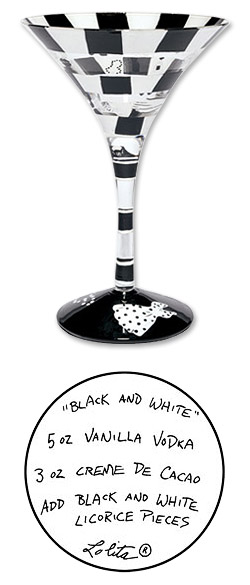 Photo of Lolita Love My Martini Glass - Black and White