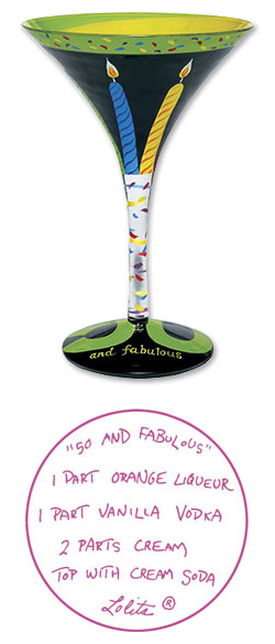 Photo of Lolita Love My Martini Glass - 50 and Fabulous