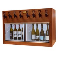 Monterey 8 Bottle Wine Dispenser Preservation Unit - Mahogany