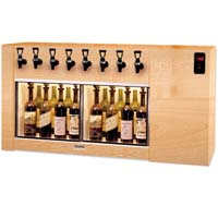 The Magnum 8 Bottle Wine Dispenser Preservation Unit - Oak