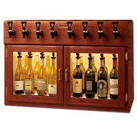 Sonoma 8 Bottle Wine Dispenser Preservation Unit - Mahogany