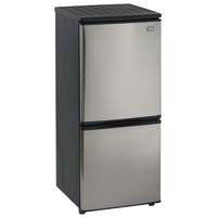 4.5 Cu. Ft. Two Door Frost Free Refrigerator - Black Cabinet and Stainless Steel Door