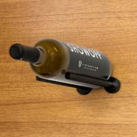 Vino Rails for Wood Surfaces (with Collars) - Anodized Black