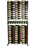 288 Bottle Island Display Extension Wine Rack - Brushed Nickel Finish