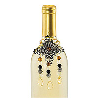 Jeweled Flower Wine Bottle Jewelry