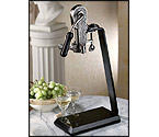Rogar 0651 Nickel-Plated Centennial Champion Wine Opener Set - Absolute Black Granite Base