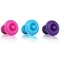 Wine Saver Extra Stoppers (Set of 3) - Pink/Purple/Blue