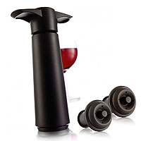Vacu Vin Wine Saver Giftpack with Black Vacuum Pump