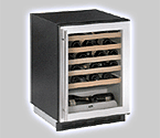 U-Line 1175WCS Origins Stainless Steel Wine Captain 48 Bottle Wine Cellar