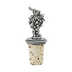 Pewter Grape Wine Bottle Stopper