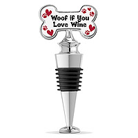 Woof If You Love Wine Enamel Bottle Stopper