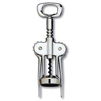 Deluxe Wing Corkscrew - Auger Worm, Chrome Plated