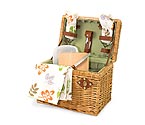 Napa Botanica Picnic Basket - Hunter Green Lining w/ Purple Grape Linens