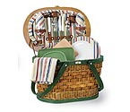 Catalina Riviera Edition Willow & Bamboo Picnic Basket for Two